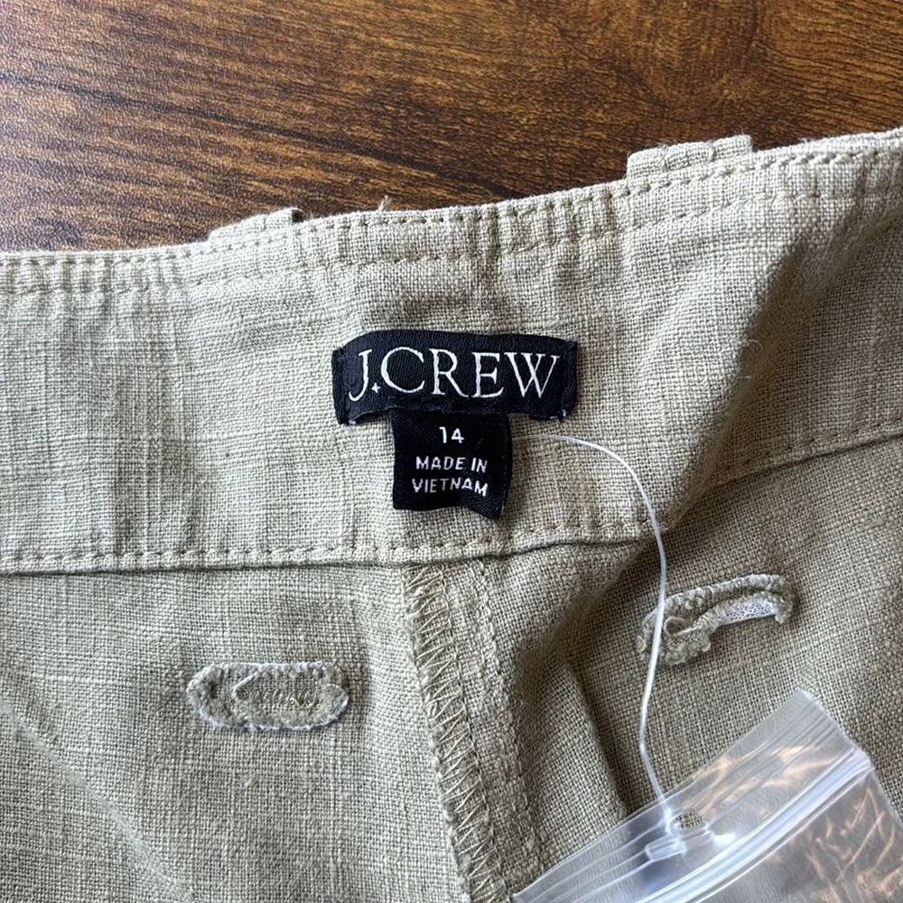 J. Crew linen Kacki  Tan Pants
